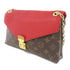 LOUIS VUITTON LV GHW Pallas Chain Bag Shoulder Bag M41201 Monogram Brown Red