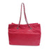 CHANEL Quilted CC SHW Shoulder Bag Chain Lambskin Leather Red