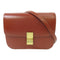CELINE GHW Classic Box Shoulder Bag Calfskin Leather Brown v1