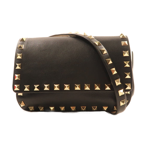 Valentino GHW Waist Bag Calfskin Leather Black
