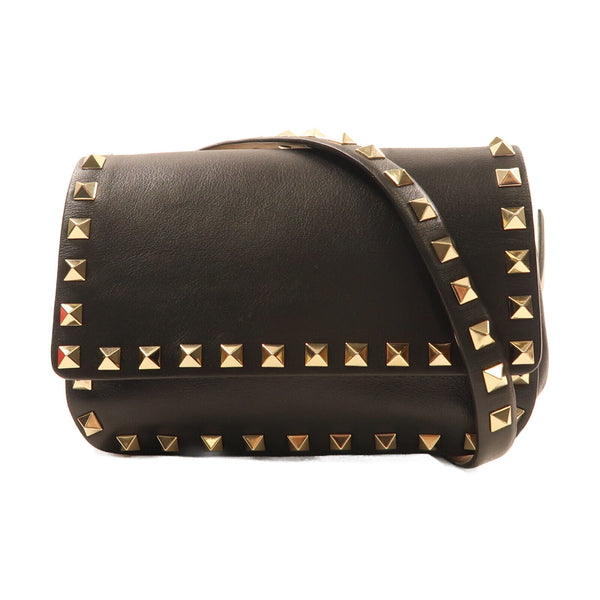 Valentino GHW Waist Bag Calfskin Leather Black