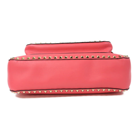 Valentino GHW Shoulder Bag Calfskin Leather Pink