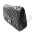 CHANEL Quilted CC 2.55 Chain Shoulder Bag Lambskin Leather Black