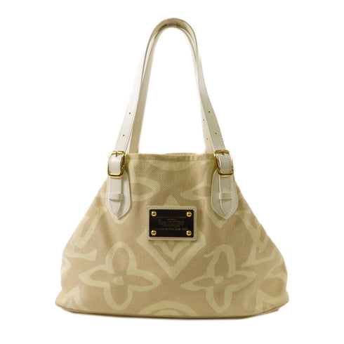 LOUIS VUITTON LV GHW Tahitienne PM Shoulder Tote Bag M95674 Canvas Beige