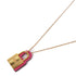 HERMES Necklace Leather/Metal