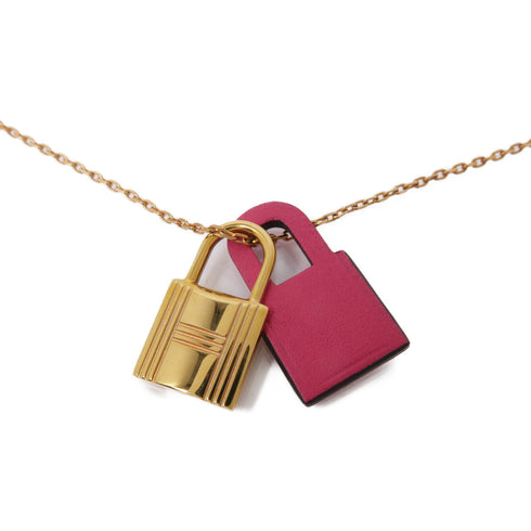 HERMES Necklace Leather/Metal