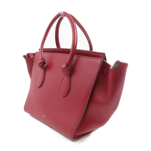 CELINE GHW Tie Bag Handbag Calfskin Leather Red