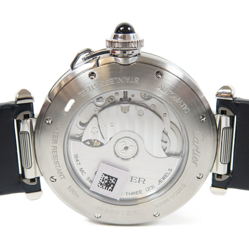 CARTIER Pasha 41mm Automatic Watch WSPA0010/2021 Stainless Steel/Leather White