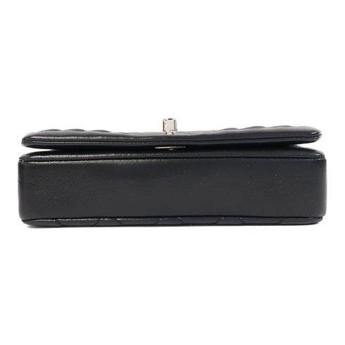 CHANEL CC SHW Chain Shoulder Bag Calfskin Leather Black v12