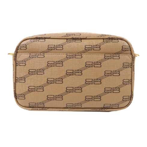 BALENCIAGA Signature Small Shoulder Bag 702701 Coated Canvas Brown