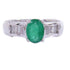 JEWELRY Emerald Ring US#4.75 18K White Gold