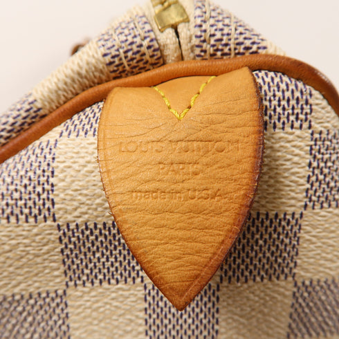 LOUIS VUITTON LV GHW Speedy 30 Hand Bag M41533 Damier Beige