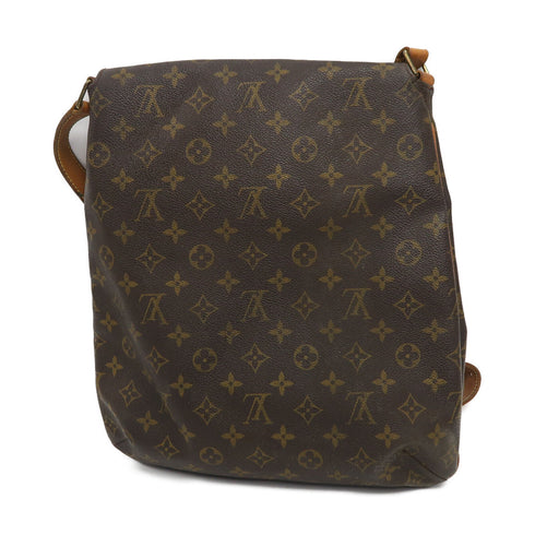 LOUIS VUITTON LV GHW Musette Salsa GM Shoulder Bag Monogram M51256 Brown