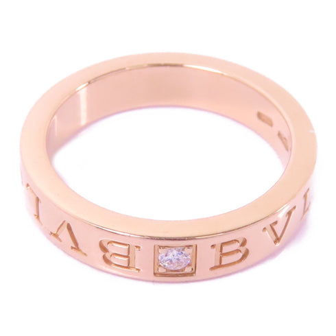 BVLGARI B-zero1 Double Logo 1P Diamond Ring 18K Pink Gold Bvlgari#53 US#6.5