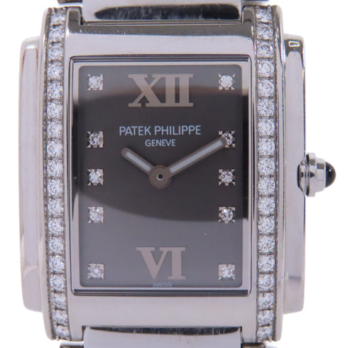 PATEK PHILIPPE Twenty4 Quartz Watch 4910/10A-10 Stainless Steel Silver