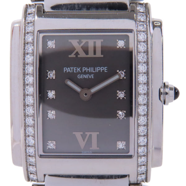 PATEK PHILIPPE Twenty4 Quartz Watch 4910/10A-10 Stainless Steel Silver