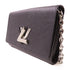 LOUIS VUITTON SHW Portefuille Twist Chain Wallet Shoulder Bag M62038 Epi Black v1