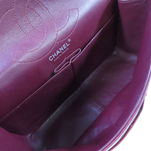 CHANEL Quilted SHW CC Chanel 2.55 Chain Shoulder Bag Calfskin Leather Wine-Red