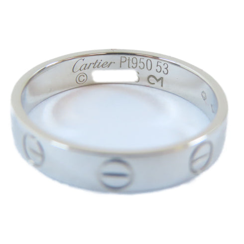 CARTIER Love Wedding Band Ring PT950 Platinum Cartier#53 US#6.5