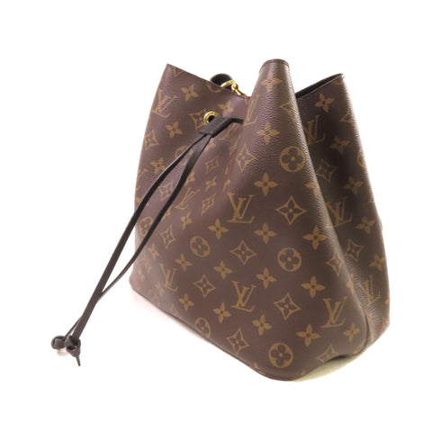 LOUIS VUITTON LV GHW NeoNoe MM Shoulder Bag M44020 Monogram Brown Black