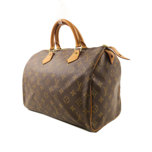 LOUIS VUITTON LV GHW Speedy 30 Handbag M41108 Monogram Brown v1
