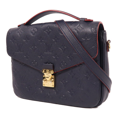 LOUIS VUITTON LV GHW Pochette Metis 2 Way Bag M44071 Monogram Empreinte Blue v1