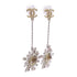 CHANEL CC Rhinestones Earrings A17K Metal Gold and Silver Tone Color