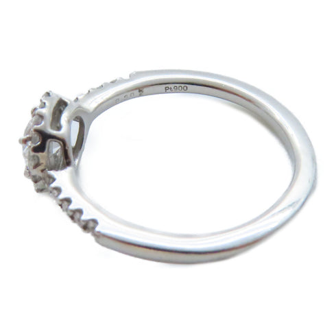 JEWELRY Diamond Ring 0.307/0.17ct 3.0g PT900 Platinum US#4.5 Silver