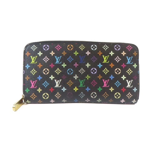 LOUIS VUITTON LV GHW Zippy Wallet M60243 Monogram Multicolore Black