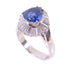 FINE JEWELRY 2.52ct Sapphire 0.77ct Diamond Ring US#6 PT900 Platinum