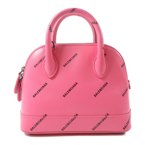 BALENCIAGA SHW Ville 2 Way Shoulder Bag Handbag 550646 Calfskin Leather Pink