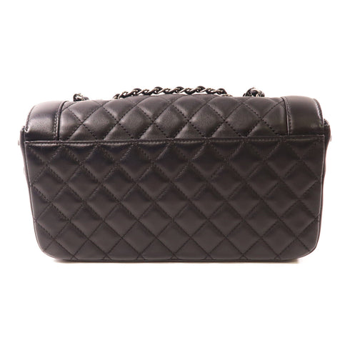 CHANEL CC SHW Chain Shoulder Bag Calfskin Leather Black v11