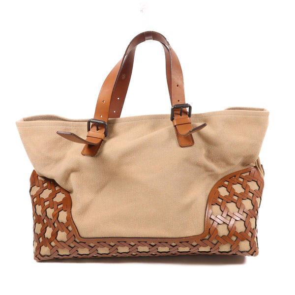 BOTTEGA VENETA BV Shoulder Bag Canvas Brown