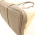 HERMES PHW Garden Party TPM Handbag Canvas Leather Beige Gray Grey