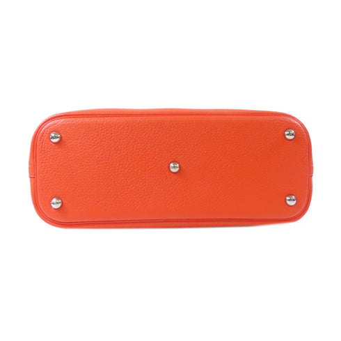 HERMES PHW Bolide 31 2 Way Shoulder Hand Bag Clemence Leather Orange Poppy