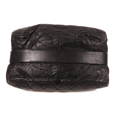 CHANEL CC SHW Chain Shoulder Bag Calfskin Leather Black v5