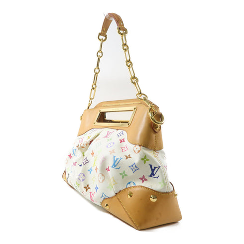 LOUIS VUITTON LV GHW Judy GM 2 Way Bag M40253 Monogram Multicolore White