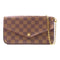 LOUIS VUITTON LV GHW Felicie Pochette Chain Shoulder Bag N63032 Damier Brown