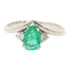 FINE JEWELRY 0.67ct Emerald/0.10ct Diamond Ring PT900 US#8.5