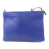 CELINE GHW Trio Bag Shoulder Bag Lambskin Leather Blue