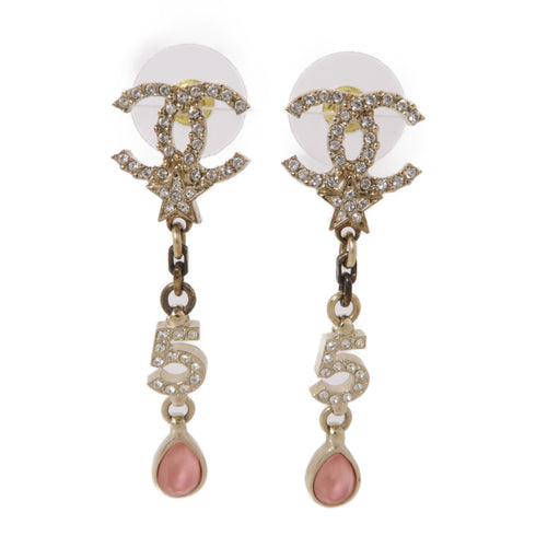 CHANEL CC Earrings C22s Matel Pink/Gold