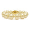 CHANEL CC Bracelet 96P PVC Metal Gold/White