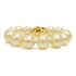 CHANEL CC Bracelet 96P PVC Metal Gold/White