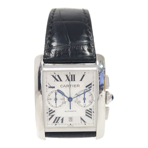 CARTIER Tank MC Chronograph Automatic Watch W5330007 Steel White
