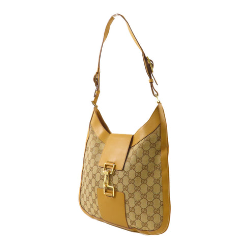 GUCCI GG GHW Shoulder Bag 0014129 Canvas Brown