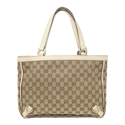 GUCCI GG GHW Shoulder Tote Bag 170004 Canvas Brown