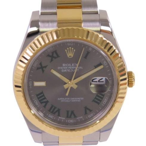 ROLEX Datejust 41mm 116333 Automatic Watch 18K Yellow Gold Stainless Steel