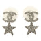 CHANEL CC Earrings Metal Silver