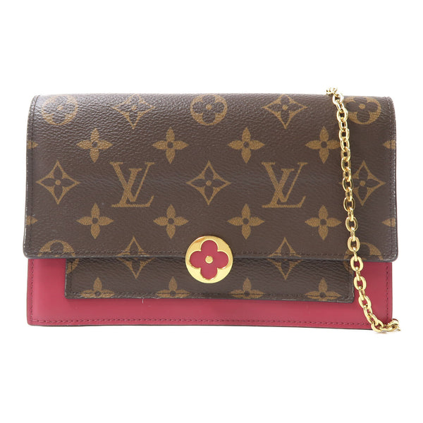 LOUIS VUITTON LV GHW Portefeuille Flore Chain Shoulder Bag M69578 Monogram Brown