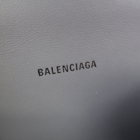 BALENCIAGA SHW 2 Way Shoulder Bag 592833 Calfskin Leather Grey